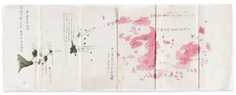 (JAPAN.) Shihei, Hayashi (after). Set of 5 manuscript maps of Japans surrounding regions.